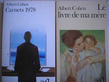albert cohen - lot 2 livres : le livre de ma mere - carnets 1978