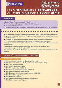 Les mouvements littéraires et culturels du XVIe au XVIIIe siècle