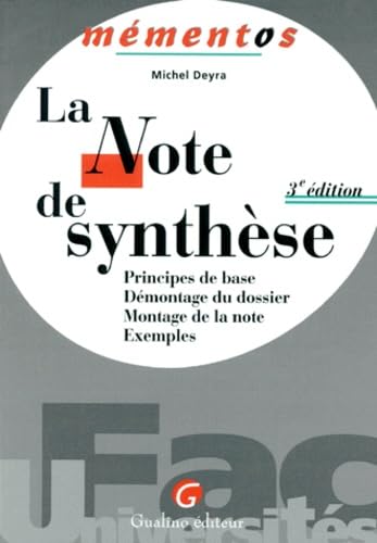 La note de synthese