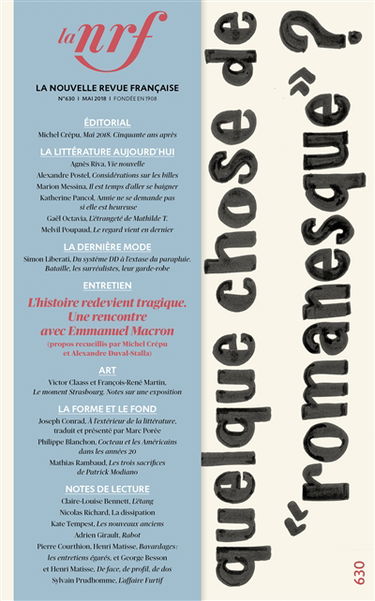Nouvelle revue française, n° 630