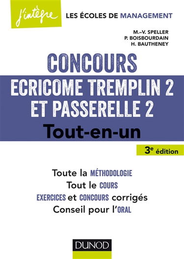Concours Ecricome Tremplin 2 et Passerelle 2 : tout-en-un