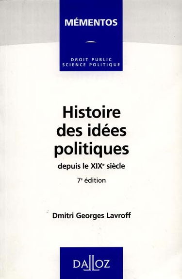 Histoire des idées politiques depuis le XIXe siècle