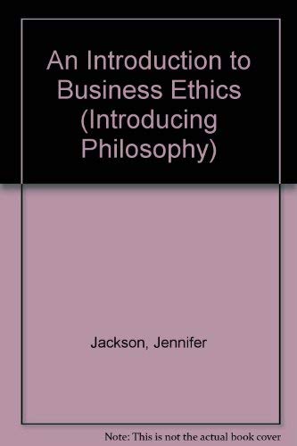 Couverture de An Introduction to Business Ethics