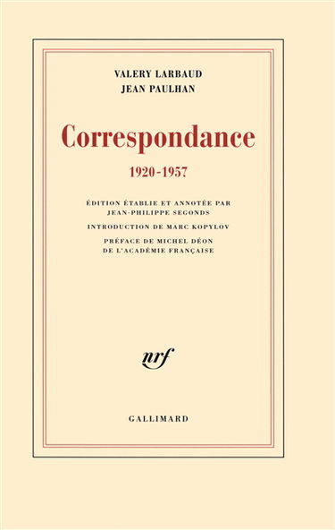 Correspondance, 1920-1957