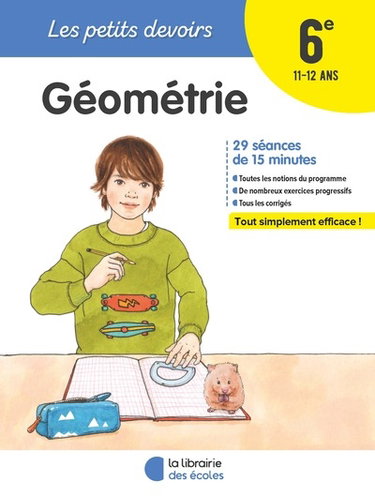 Couverture de Géométrie 6e, 11-12 ans : 29 séances de 15 minutes