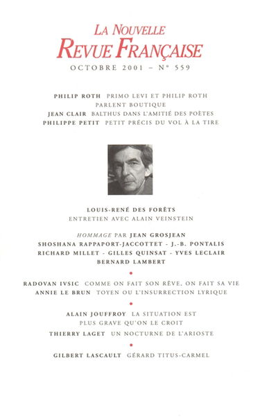 Nouvelle revue française, n° 559
