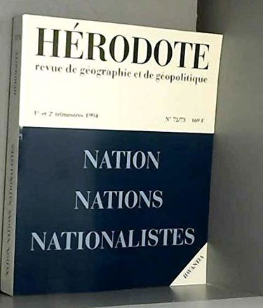 Revue Hérodote, numéro 72, numéro 73