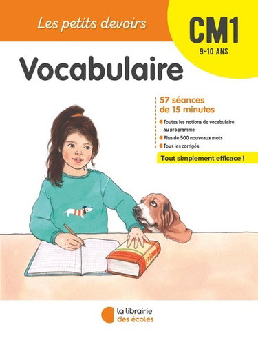 Couverture de Vocabulaire CM1, 9-10 ans : 57 séances de 15 minutes