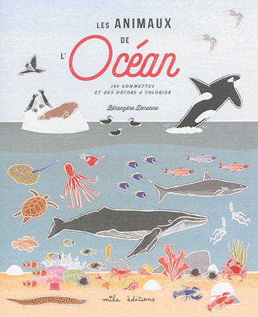 Couverture de Les animaux de l'océan : 189 gommettes et des décors à colorier