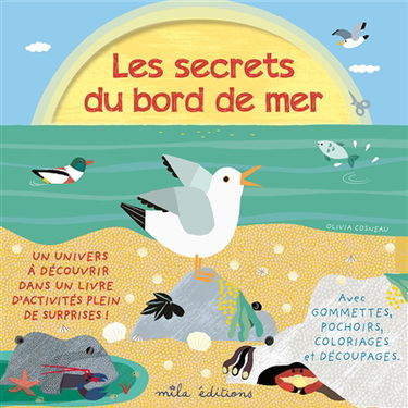 Les secrets du bord de mer : un univers à découvrir dans un livre d'activités plein de surprises ! : avec gommettes, pochoirs, coloriages et découpages