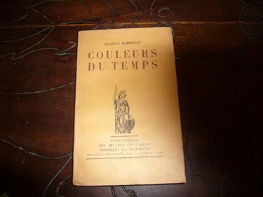 Couverture de Jacques Bainville. Couleurs du temps par Jacques Bainville