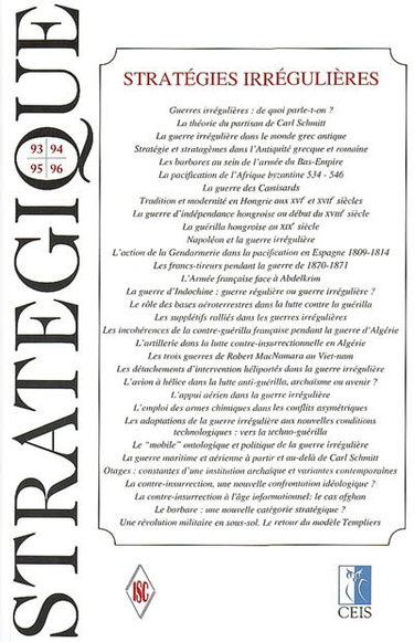 Couverture de Stratégique, n° 93-96. Stratégies irrégulières