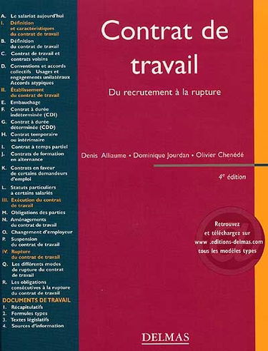 Les contrats de travail : du recrutement à la rupture
