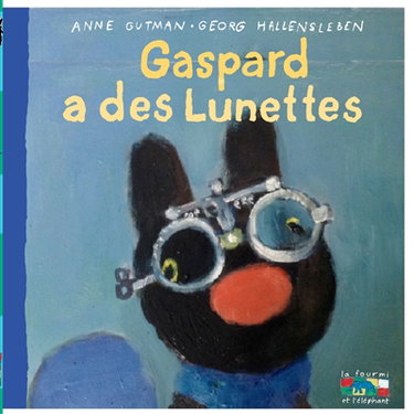 Couverture de Gaspard et Lisa. Gaspard a des lunettes