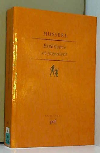 Expérience et jugement : recherches en vue d'une généalogie de la logique