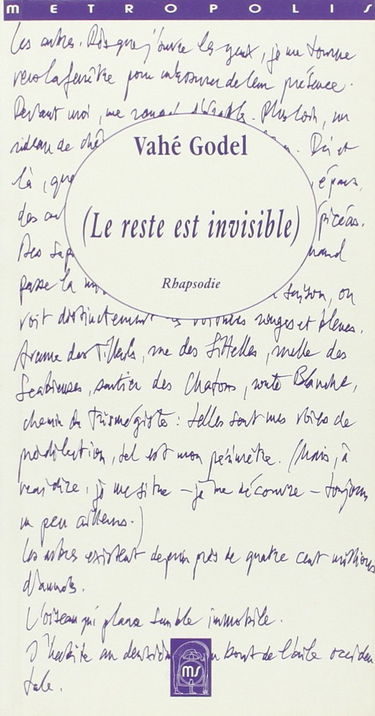 Le reste est invisible : rhapsodie
