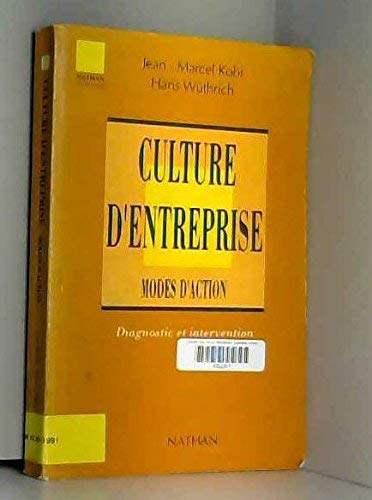 Culture d'entreprise, modes d'actions : diagnostic et intervention
