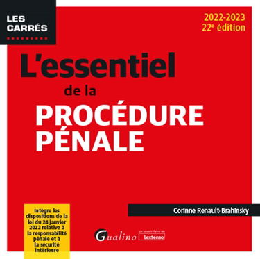 L'essentiel de la procédure pénale : 2022-2023