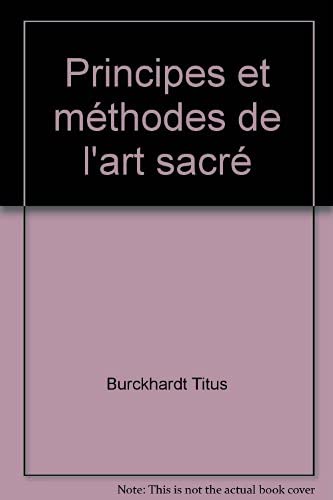 Couverture de Principes et méthodes de l'art sacré