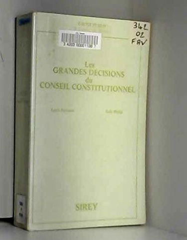 Les Grandes décisions du Conseil constitutionnel