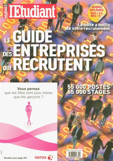 Etudiant (L'), hors série. Le guide des entreprises qui recrutent