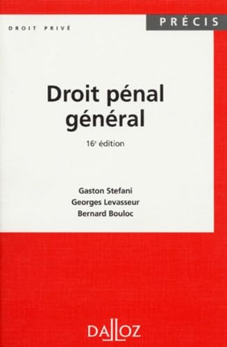 Droit pénal général, 16e édition