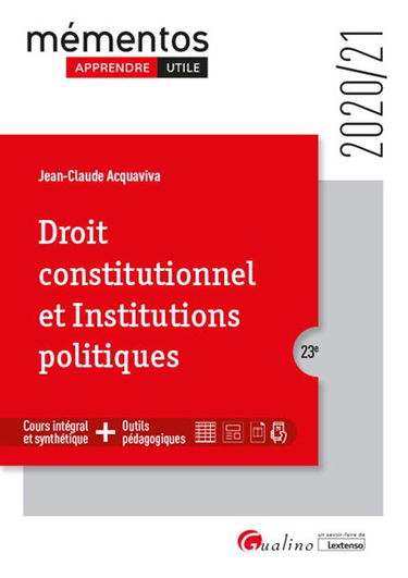 Droit constitutionnel et institutions politiques : 2020-2021
