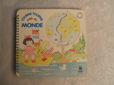 Couverture de Tourne tourne carte du monde livre éducatif