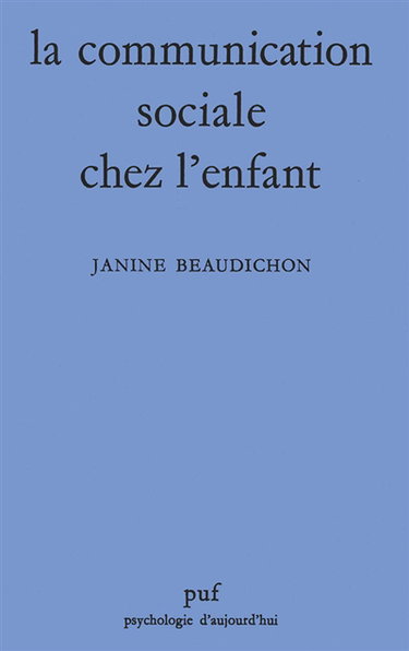 Couverture de La Communication sociale chez l'enfant