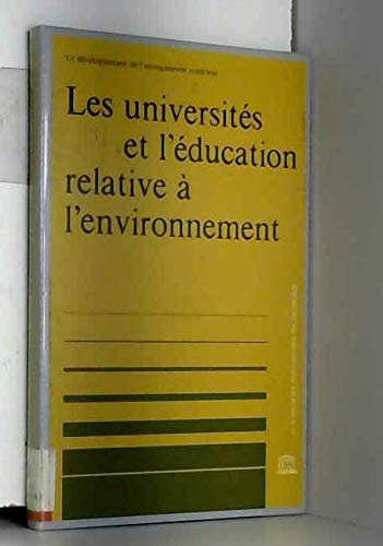 Couverture de Les Universités et l'éducation relative à l'environnement