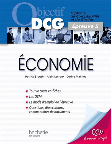 Economie : diplôme de comptabilité et de gestion, épreuve 5