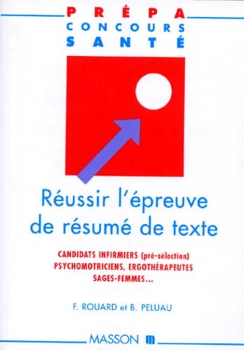 Réussir l'épreuve de résumé de texte : candidats infirmiers (présélection), psychomotriciens, ergothérapeutes, sages-femmes