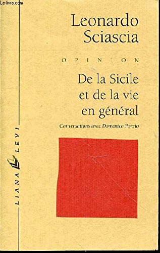 Couverture de De la Sicile et de la vie en général : conversations avec Domenico Porzio