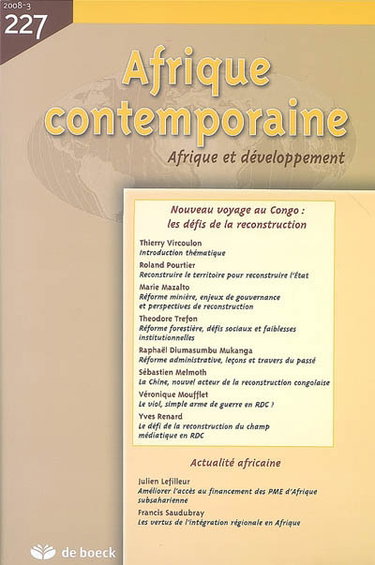 Couverture de Afrique contemporaine, n° 227. Nouveau voyage au Congo : les défis de la reconstruction par XXX