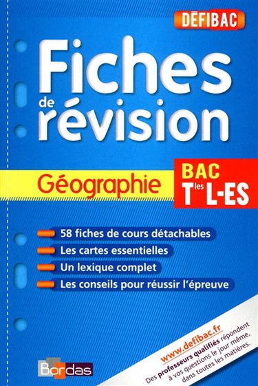 Géographie, bac terminales L, ES : fiches de révision