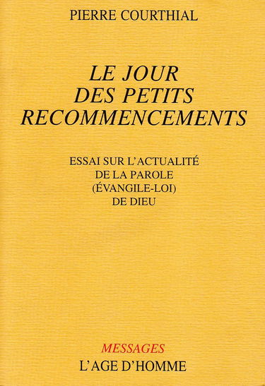Le Jour des petits recommencements