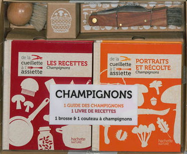 Couverture de Champignons : 1 guide des champignons, 1 livre de recettes