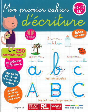 Mon premier cahier d'écriture GS-CP-CE1