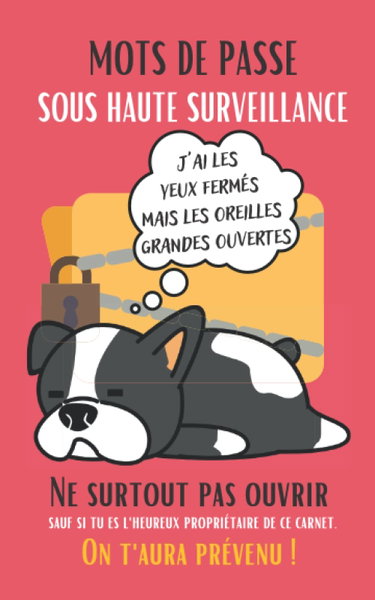 Couverture de MOTS DE PASSE sous HAUTE SURVEILLANCE "J'ai les yeux fermés mais...": Carnet MOTS DE PASSE INTERNET alphabétique - Très pratique pour ne plus oublier ses codes - Format poche 12.7 cm x 20.32 cm