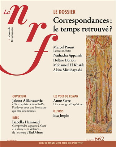 Couverture de Nouvelle revue française, n° 662. Correspondances : le temps retrouvé ? par Collectifs