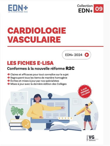 Couverture de Cardiologie vasculaire : les fiches e-Lisa : conformes à la nouvelle réforme R2C, EDN+ 2024