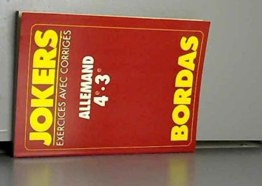 JOKE.433 ALLEMAND 4/3E (Ancienne Edition)