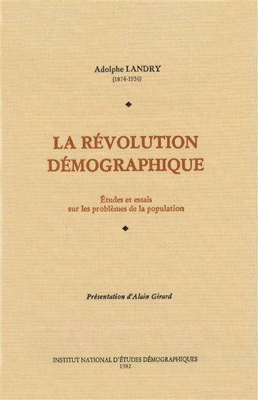 Couverture de La Révolution démographique : Etudes et essais sur les problèmes de la population