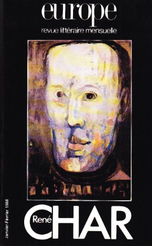 Couverture de Revue Europe, n° 705-706 : René Char par Collectif