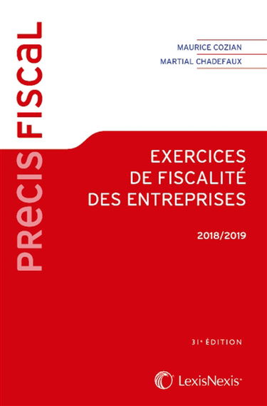 Exercices de fiscalité des entreprises : 2018-2019
