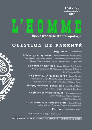Homme (L'), n° 154-155. Question de parenté