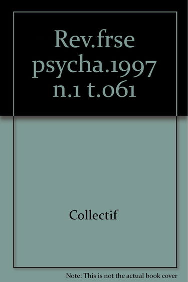 Revue française de psychanalyse, n° 1 (1997). Jalousies