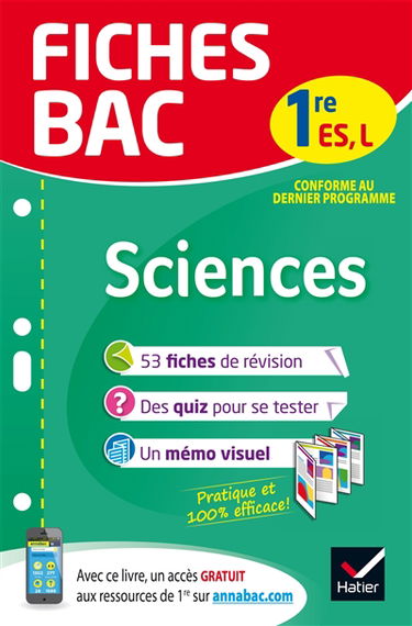 Sciences 1re ES, L : conforme au dernier programme