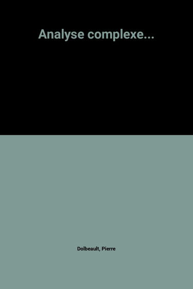 Analyse complexe