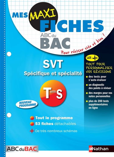 SVT spécifique et spécialité, terminale S